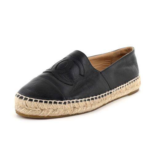 Women's CC Cap Toe Espadrilles Leather