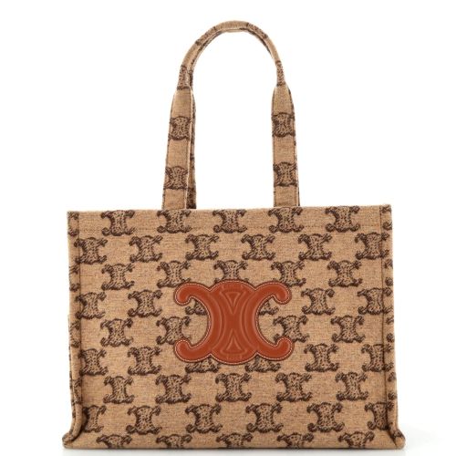 Cabas Thais Tote Triomphe Jacquard Raffia Large