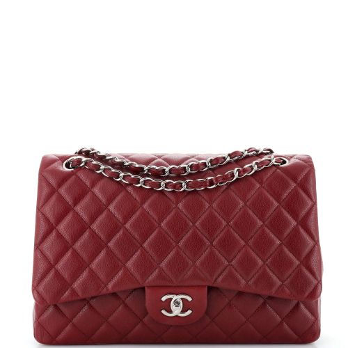 Classic Single Flap Bag Quilted Caviar Maxi