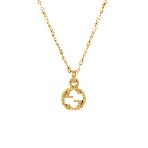 Interlocking G Pendant Necklace 18K Yellow Gold