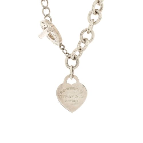 Return To Tiffany Heart Tag Choker Necklace Sterling Silver