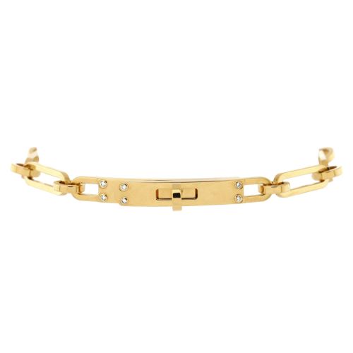 Kelly Chaine Bracelet 18K Yellow Gold with Diamonds Small