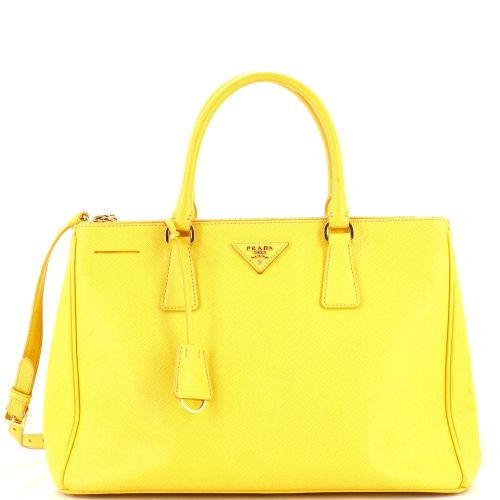 Double Zip Lux Tote Saffiano Leather Medium