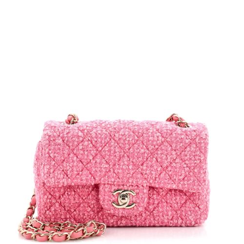 Classic Single Flap Bag Quilted Tweed Mini