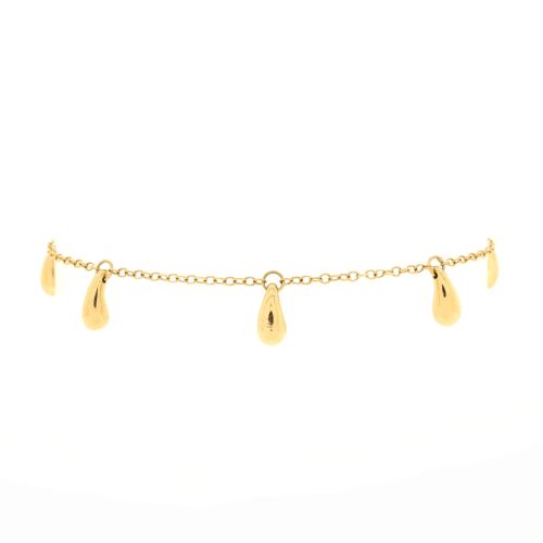 Elsa Peretti 5 Teardrop Bracelet 18K Yellow Gold