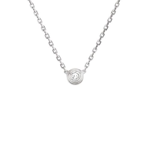 D'Amour Pendant Necklace 18K White Gold and Diamond XS