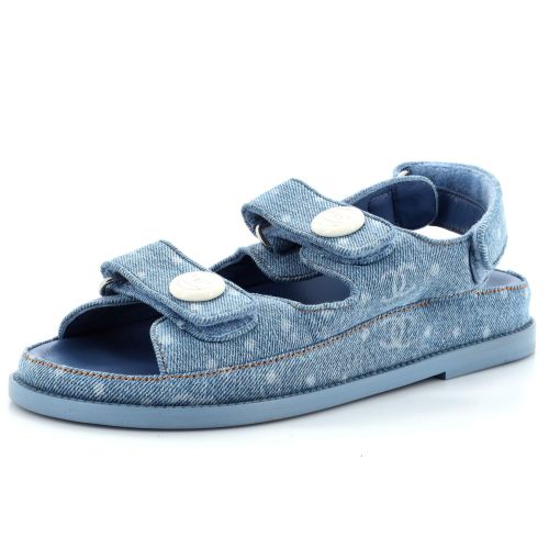 Women's Velcro Dad Sandals Printed Denim