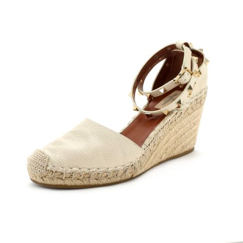 Women's Rockstud Wedge Espadrilles Leather