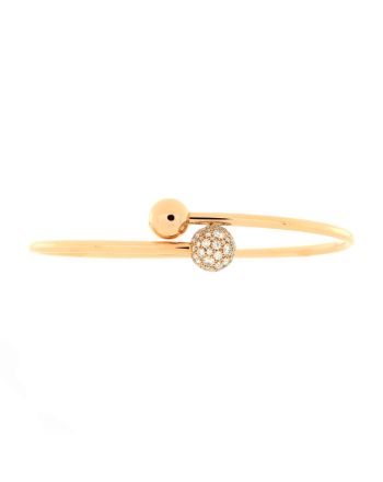 HardWear Ball Bypass Bracelet 18K Rose Gold with Diamonds