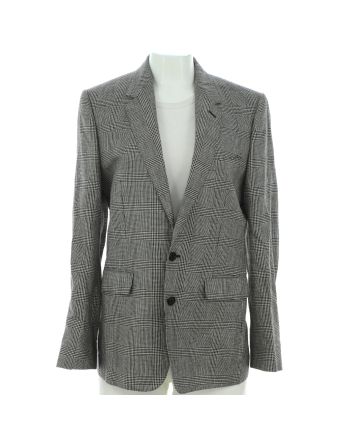 Women's Classic Blazer Houndstooth Wool and Linen