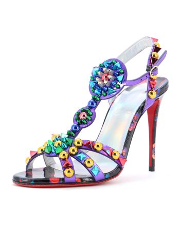 Women's Goldora Heeled Sandals Studded Patent 100