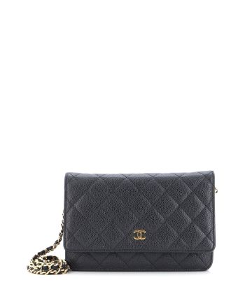 Wallet on Chain Quilted Caviar