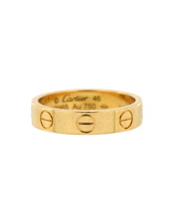 Love Wedding Band Ring 18K Yellow Gold