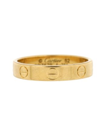 Love Wedding Band Ring 18K Yellow Gold