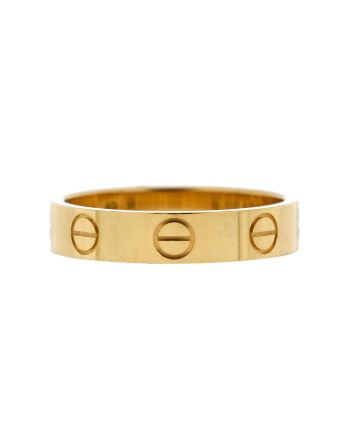 Love Wedding Band Ring 18K Yellow Gold