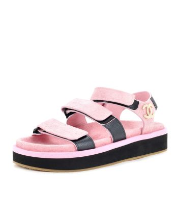 Women's Two Strap Velcro Dad Sandals Suede