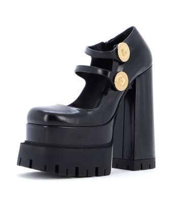 Women's Medusa Aevitas Platform Mary Jane Pumps Leather