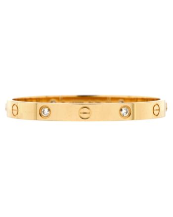 Love 4 Diamond Bracelet 18K Yellow Gold with Diamonds