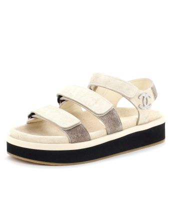 Women's Two Strap Velcro Dad Sandals Suede