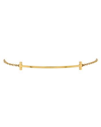 T Smile Chain Bracelet 18K Yellow Gold Medium